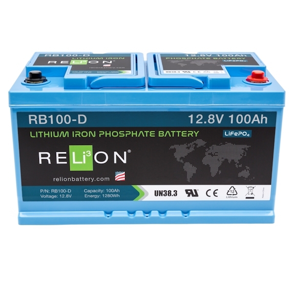 Relion RB100 Lithium Ionen Batterie DIN 12V LiFePO4